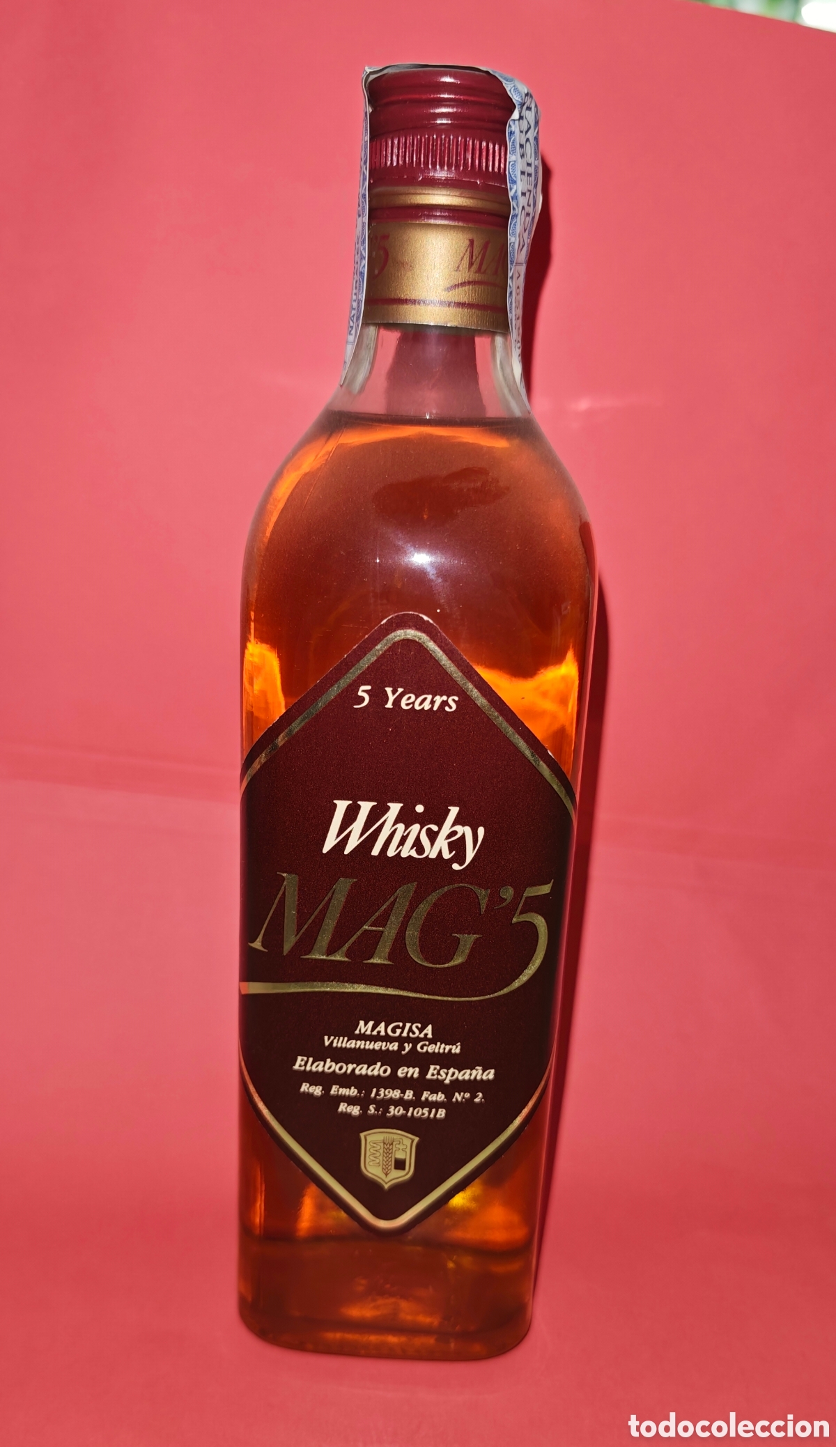 Coleccionismo de vinos y licores: Whisky MAG'5 5 a&ntilde;os - Edici&oacute;n Vintage (a&ntilde;os 70/80) - Precintada