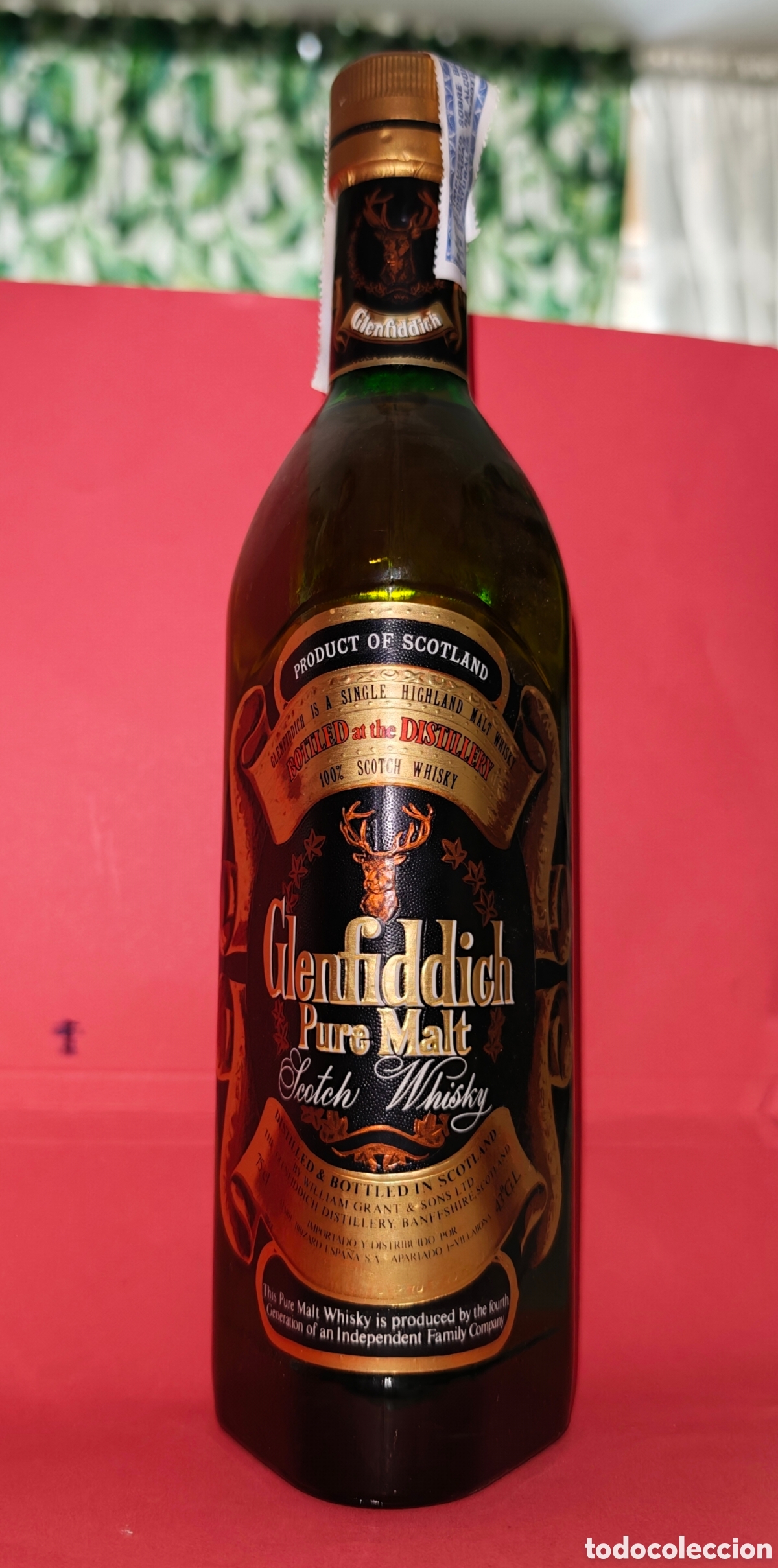 Coleccionismo de vinos y licores: Whisky WHITE HORSE Old Scotch Whisky - A&ntilde;os 60/70 precinto 4 pesetas