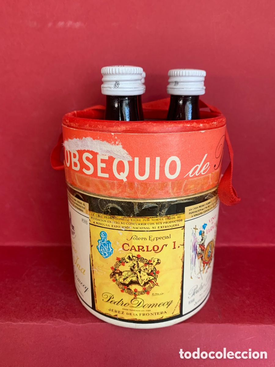 Coleccionismo de vinos y licores: BOTELLINES OBSEQUIO PEDRO DOMECQ MANZANILLA POCHOLA & DOUBLE CENTURY SHERRY