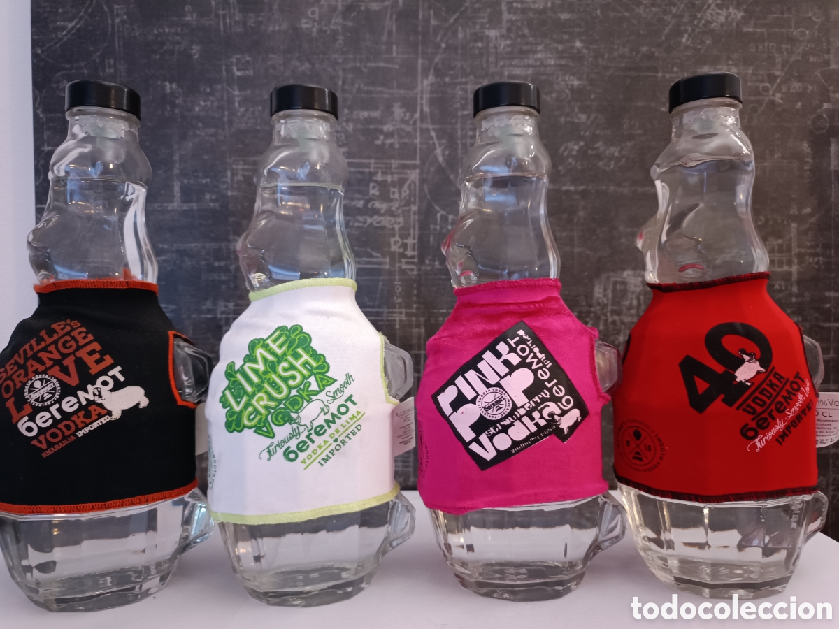 Coleccionismo de vinos y licores: LOTE DE 4 BOTELLAS DE VODKA &rdquo;BERMOT&rdquo;.