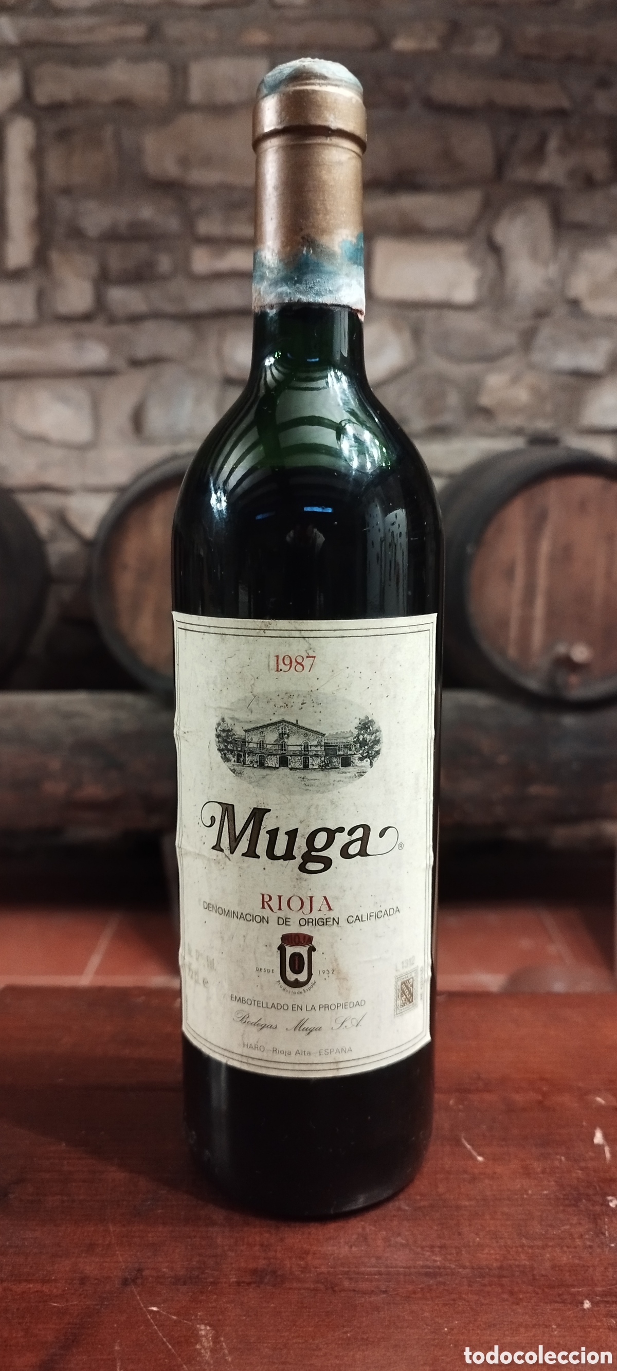 Coleccionismo de vinos y licores: Vino Muga Reserva 1987 - Rioja - Botella de Colecci&oacute;n (Nivel Hombro Medio)
