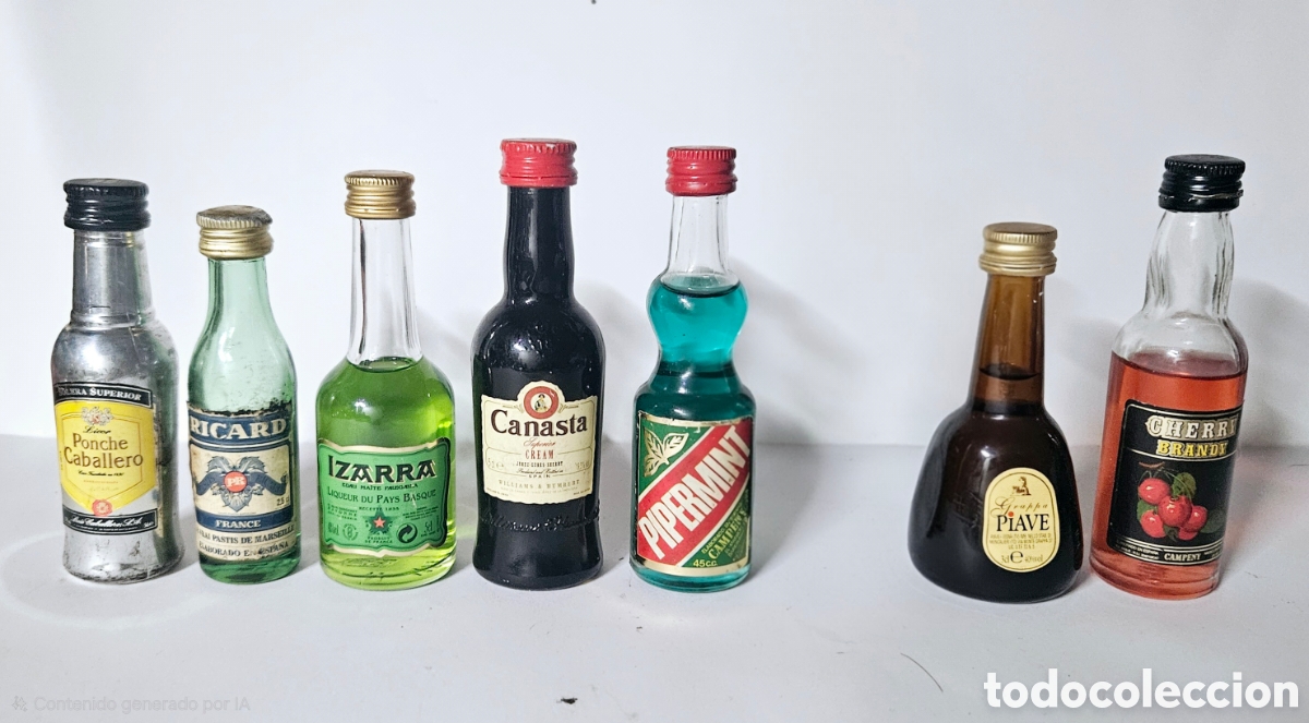 Coleccionismo de vinos y licores: Lote 7 botellitas variadas - Foto 1