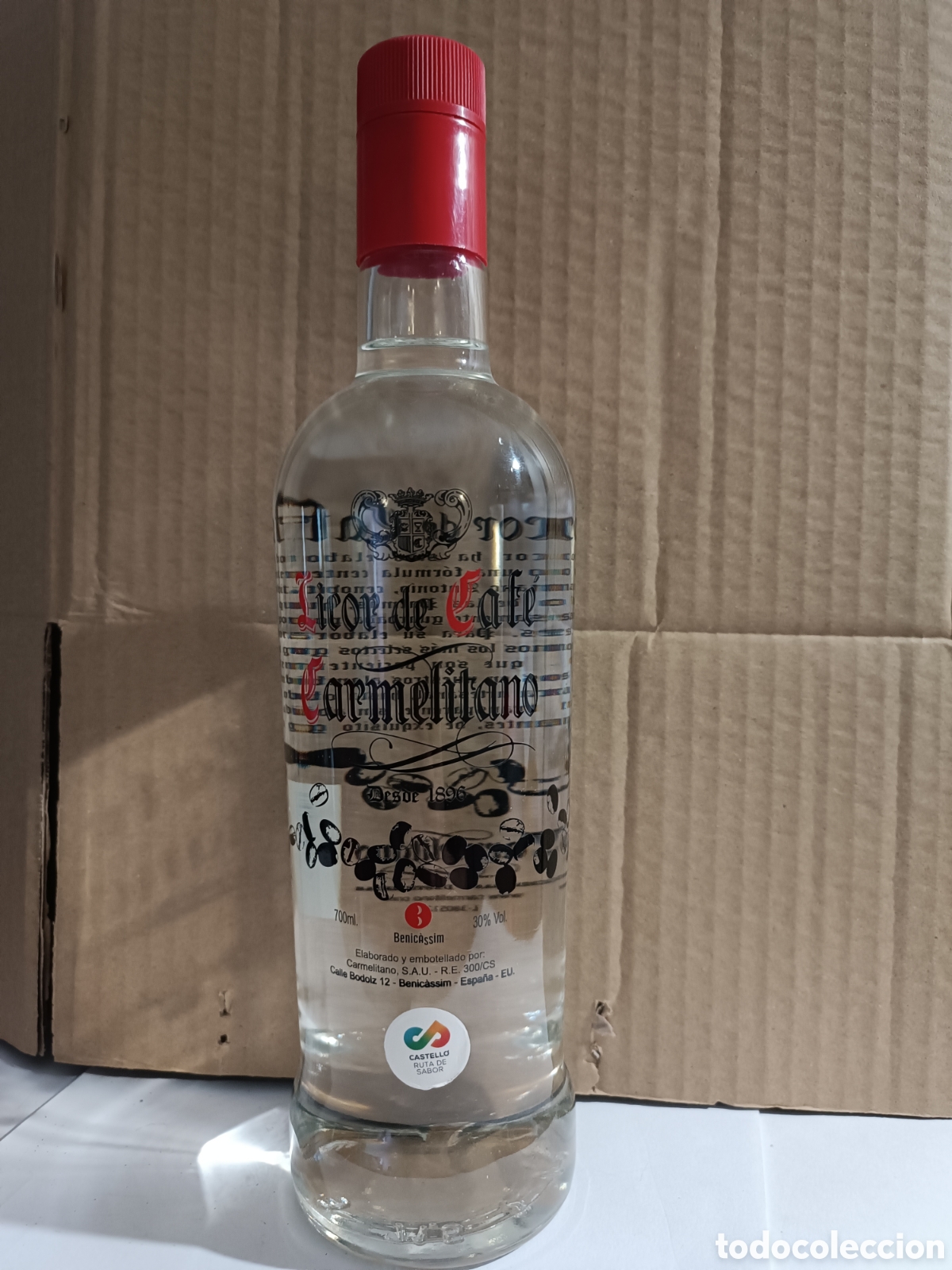 Collection of wines and liquors: BOTELLA DE LICOR DE CAFE ESPA&Ntilde;OL, &rdquo;CARMELITANO&rdquo;