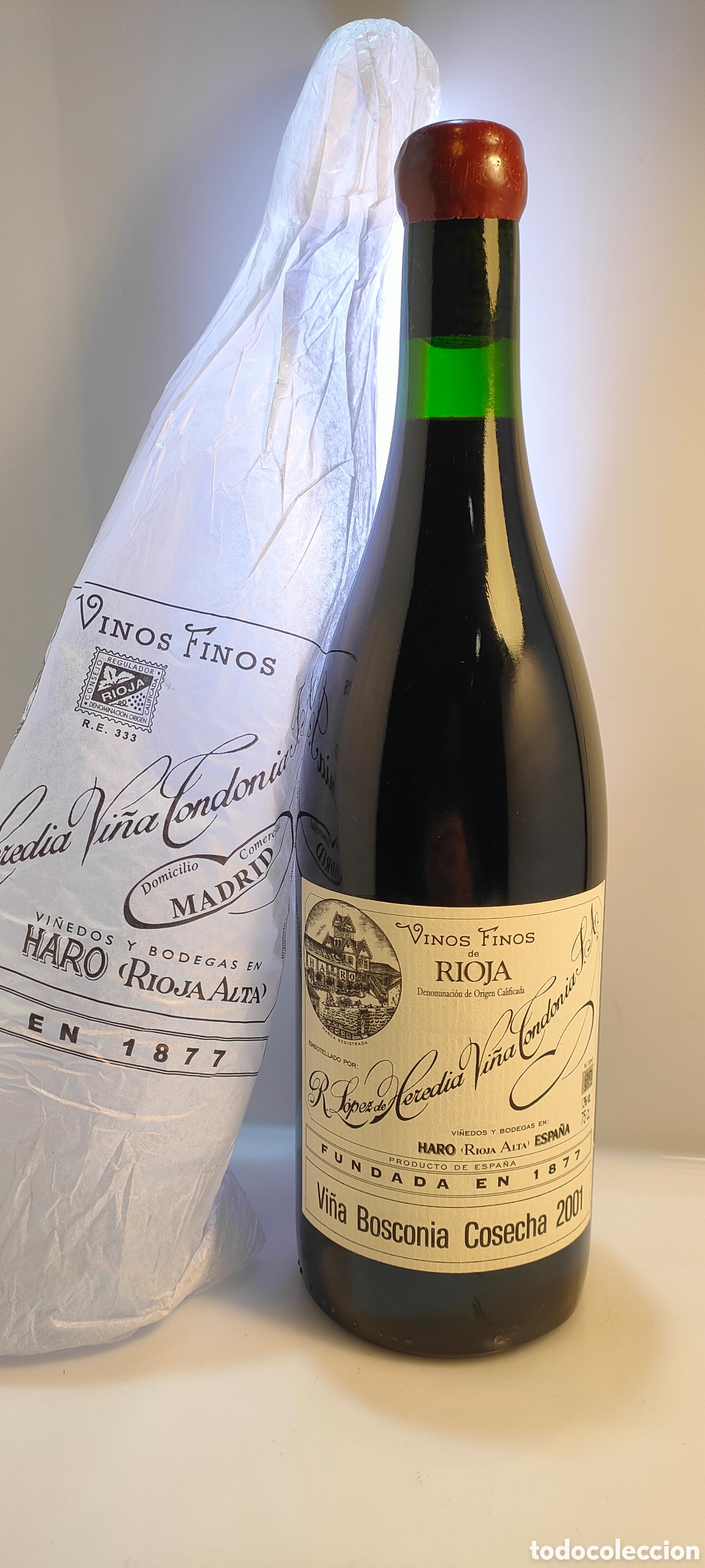 Coleccionismo de vinos y licores: 2001 Vi&ntilde;a Bosconia Gran Reserva Bodegas L&oacute;pez Heredia Rioja Alta