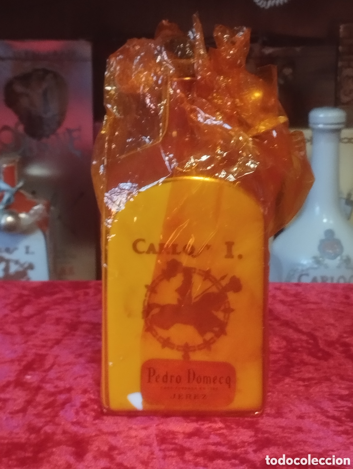 Coleccionismo de vinos y licores: BRANDY CARLOS I CER&Aacute;MICA BIDASOA PRECINTO 80 CTMOS.