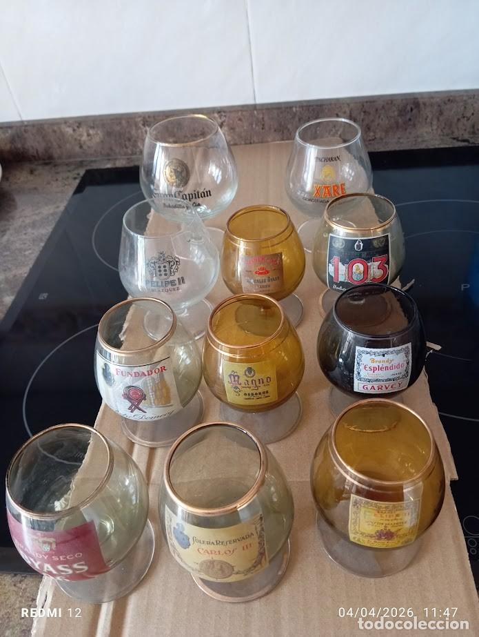 Coleccionismo de vinos y licores: 11 COPAS DE CO&Ntilde;AC ................ - Foto 1