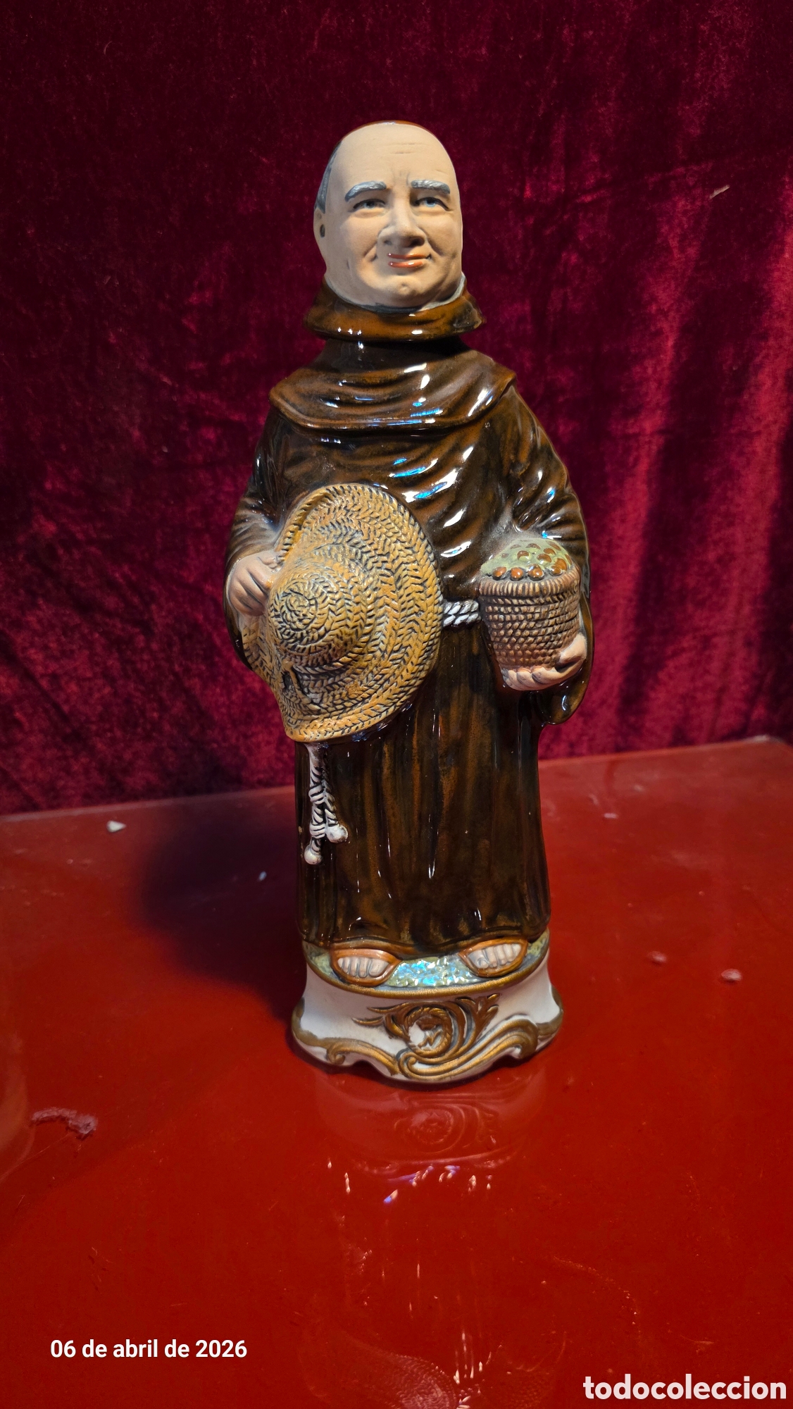 Coleccionismo de vinos y licores: Botella porcelana capodimonte frangelico edici&oacute;n limitada