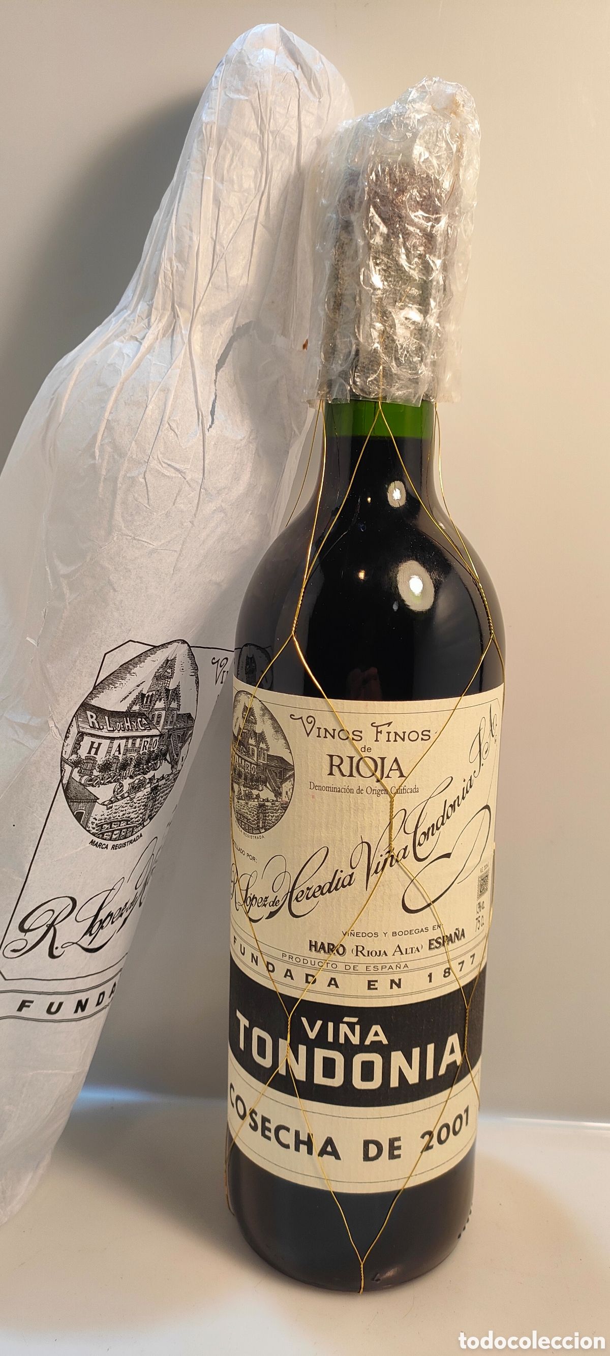 Sammlung von Weinen und Lik&ouml;ren: 2001 Vi&ntilde;a Tondonia Tinto Gran Reserva Bodegas L&oacute;pez Heredia
