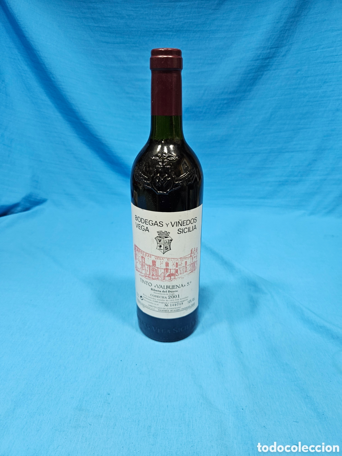 Colecionismo de vinhos e licores: BOTELLA VINO TINTO. VEGA SICILIA. TINTO VALBUENA 5. RIBERA DEL DUERO COSECHA 2001. 75 CL