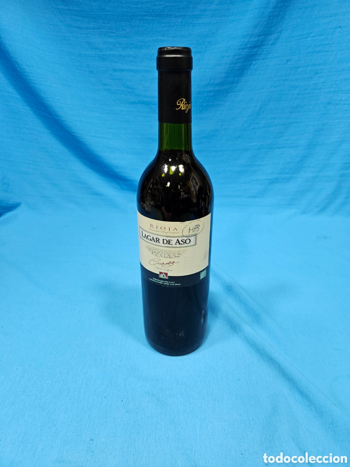 Collection of wines and liquors: BOTELLA VINO TINTO. RIOJA. LAGAR DE ASO. CRIANZA. COSECHA 1998