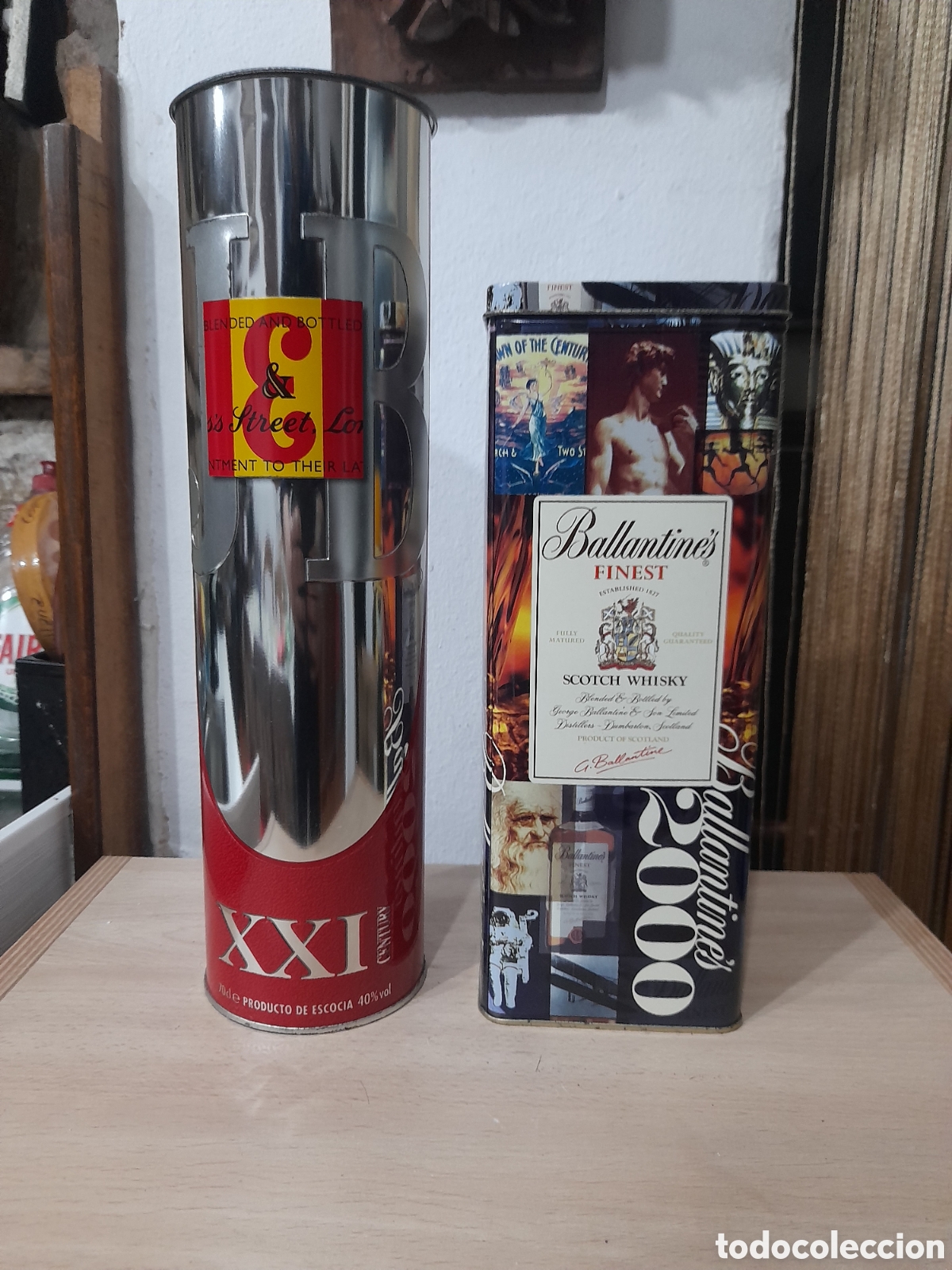 Coleccionismo de vinos y licores: Latas publicitarias J&B y Ballantines