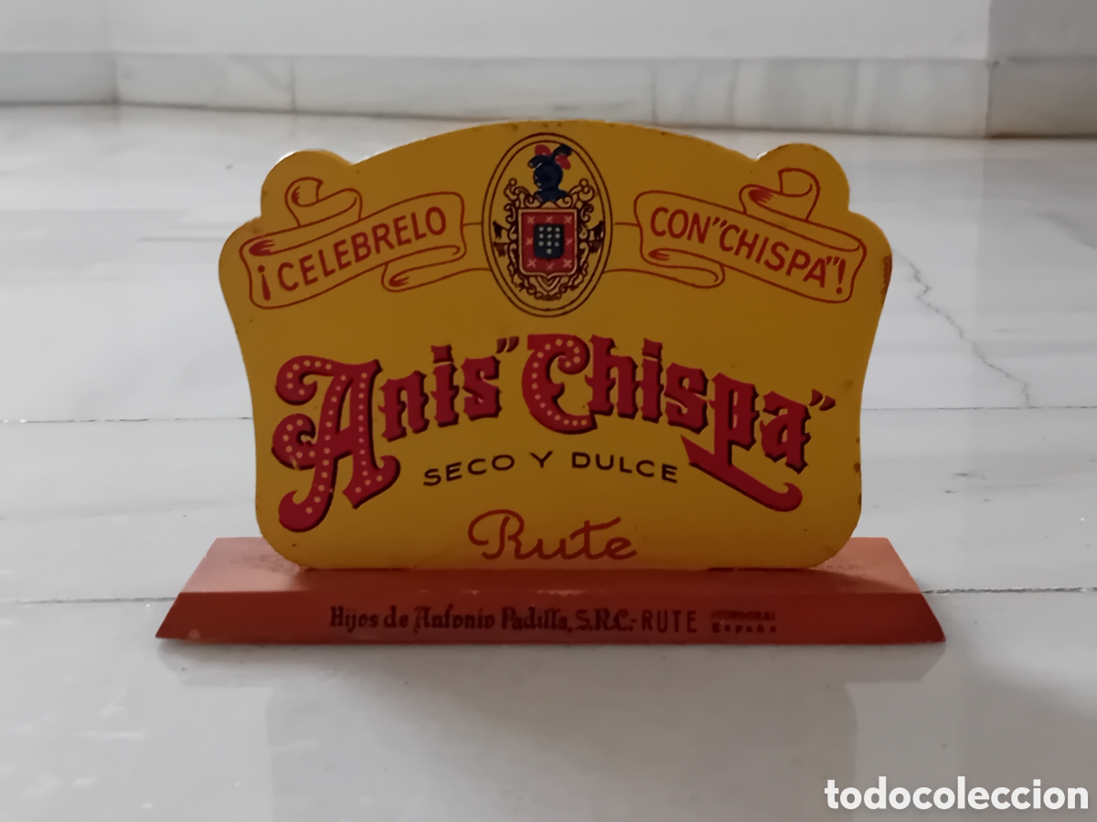 Coleccionismo de vinos y licores: ANTIGUO VINTAGE SERVILLETERO DE MADERA ANIS CHISPA RUTE CORDOBA. EN BUEN ESTADO.