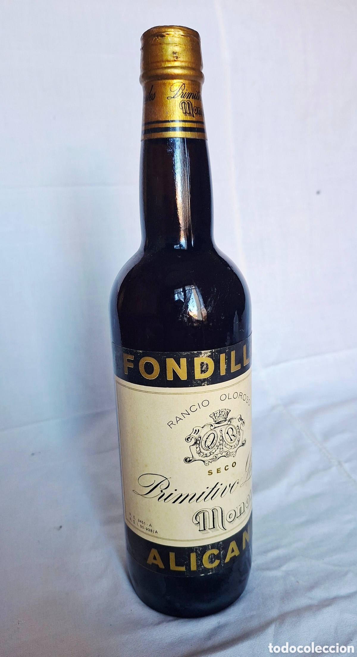 Coleccionismo de vinos y licores: Fondillon Monovar vino Alicante botella vintage intacta.