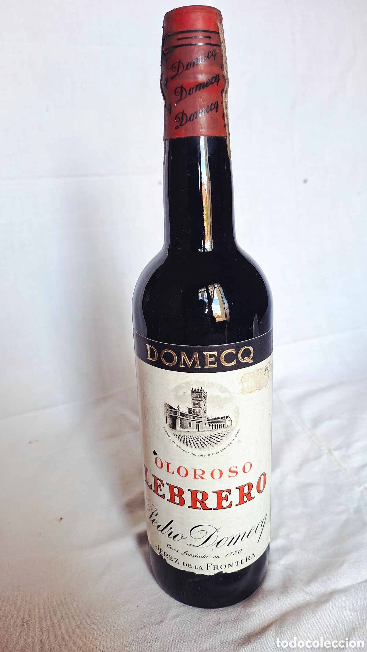 Coleccionismo de vinos y licores: Oloroso Lebrero Domecq vintage botella grande sin abrir.