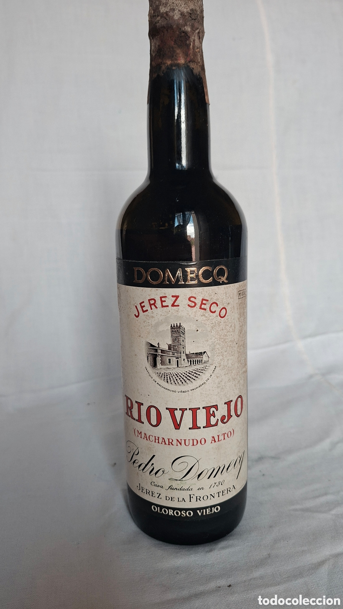 Coleccionismo de vinos y licores: Jerez Seco Oloroso Viejo Rio Viejo vintage, bodegas Domecq.
