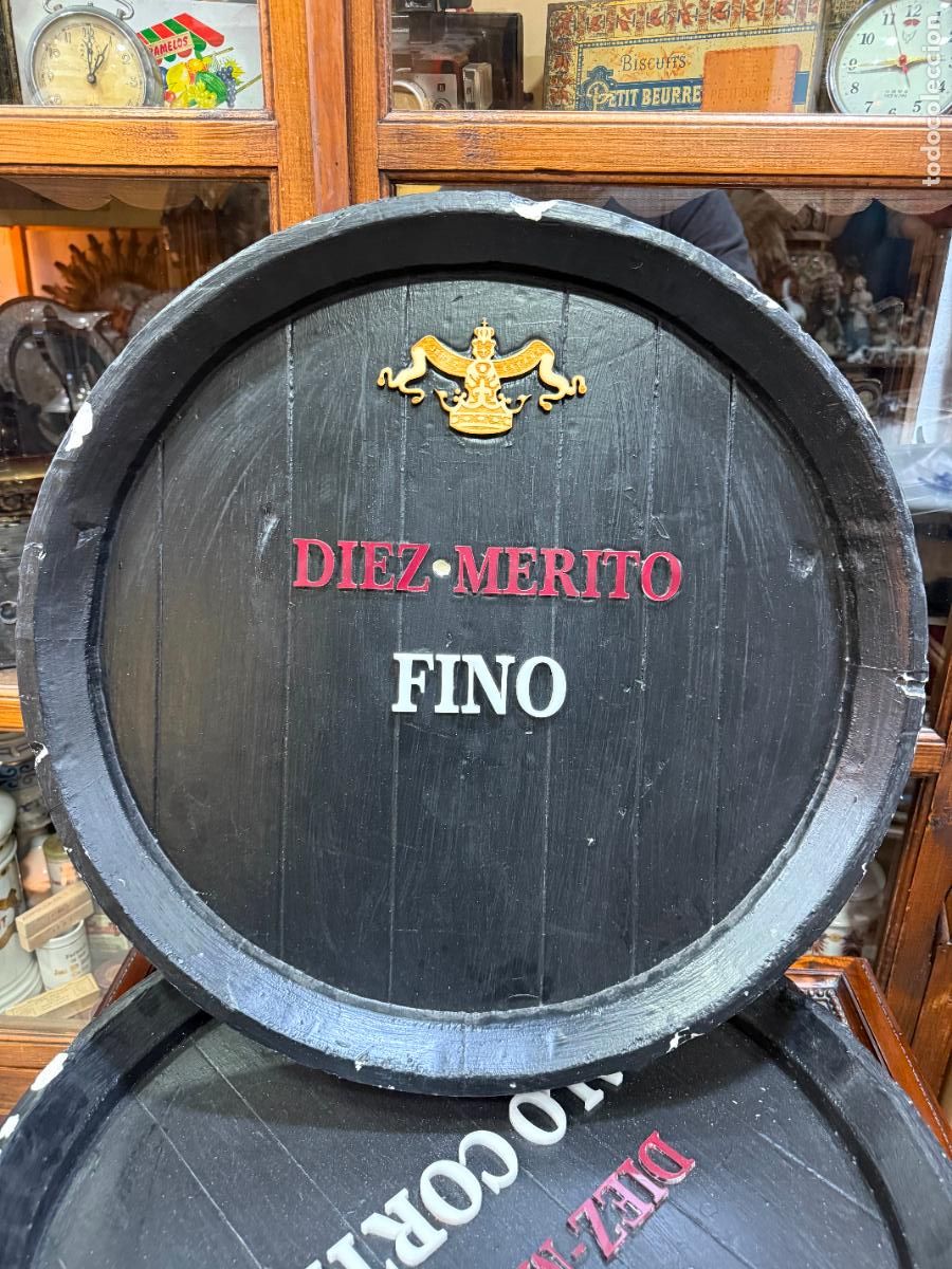 Coleccionismo de vinos y licores: PUBLICIDAD FRENTE BOTA DE VINO DE JEREZ - MEDIDA 57 CM