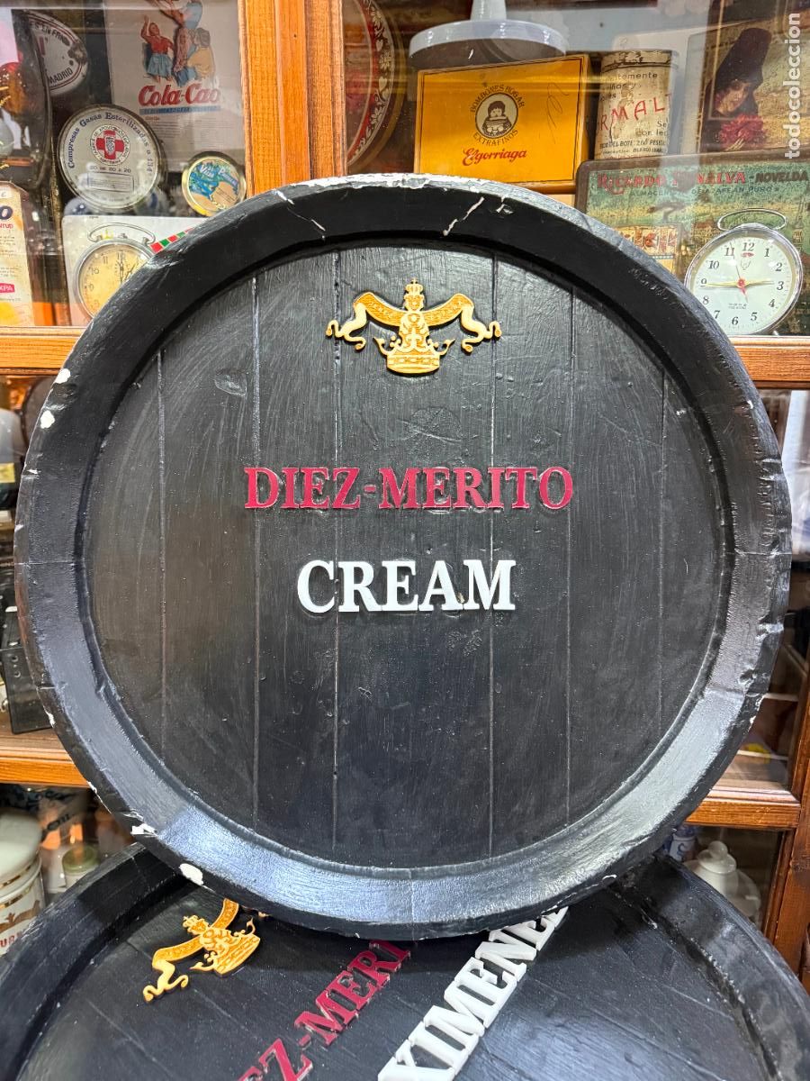 Coleccionismo de vinos y licores: PUBLICIDAD FRENTE BOTA DE VINO DE JEREZ - MEDIDA 57 CM