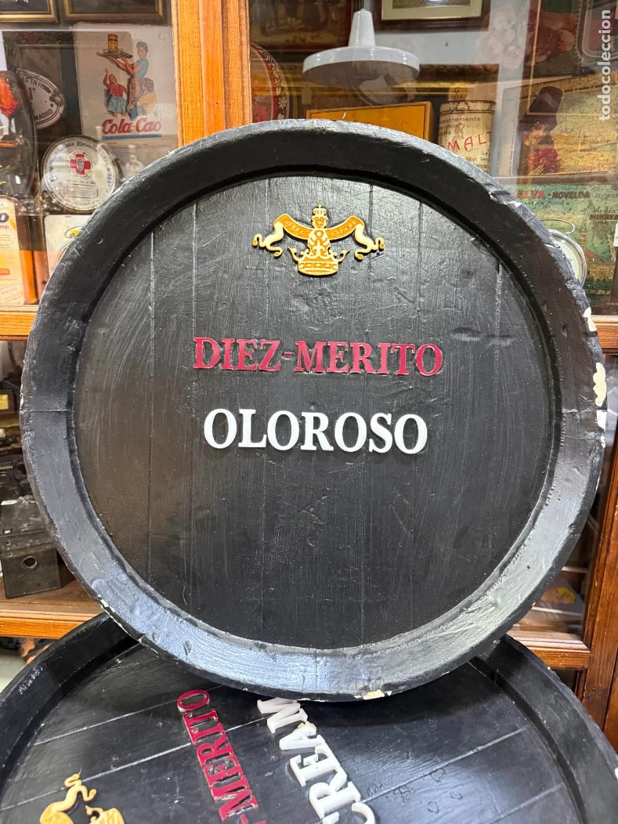 Coleccionismo de vinos y licores: PUBLICIDAD FRENTE BOTA DE VINO DE JEREZ - MEDIDA 57 CM