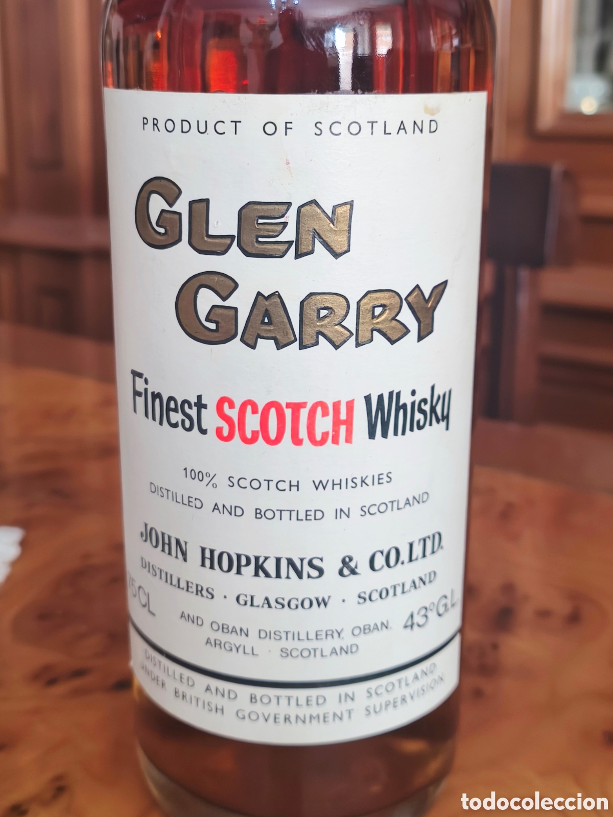Coleccionismo de vinos y licores: Botella Glen Garry Finest scotch wisky
