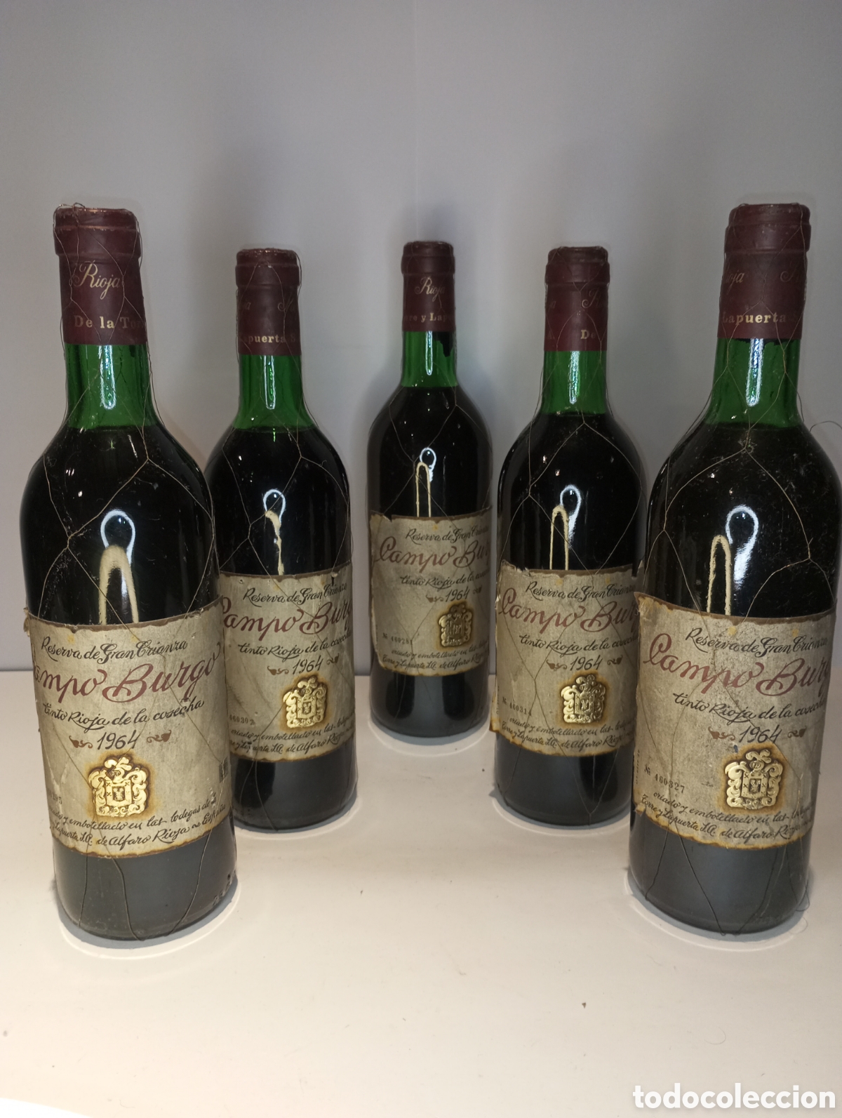 Coleccionismo de vinos y licores: Lote vino GRAN RESERVA 1964 CAMPO BURGO