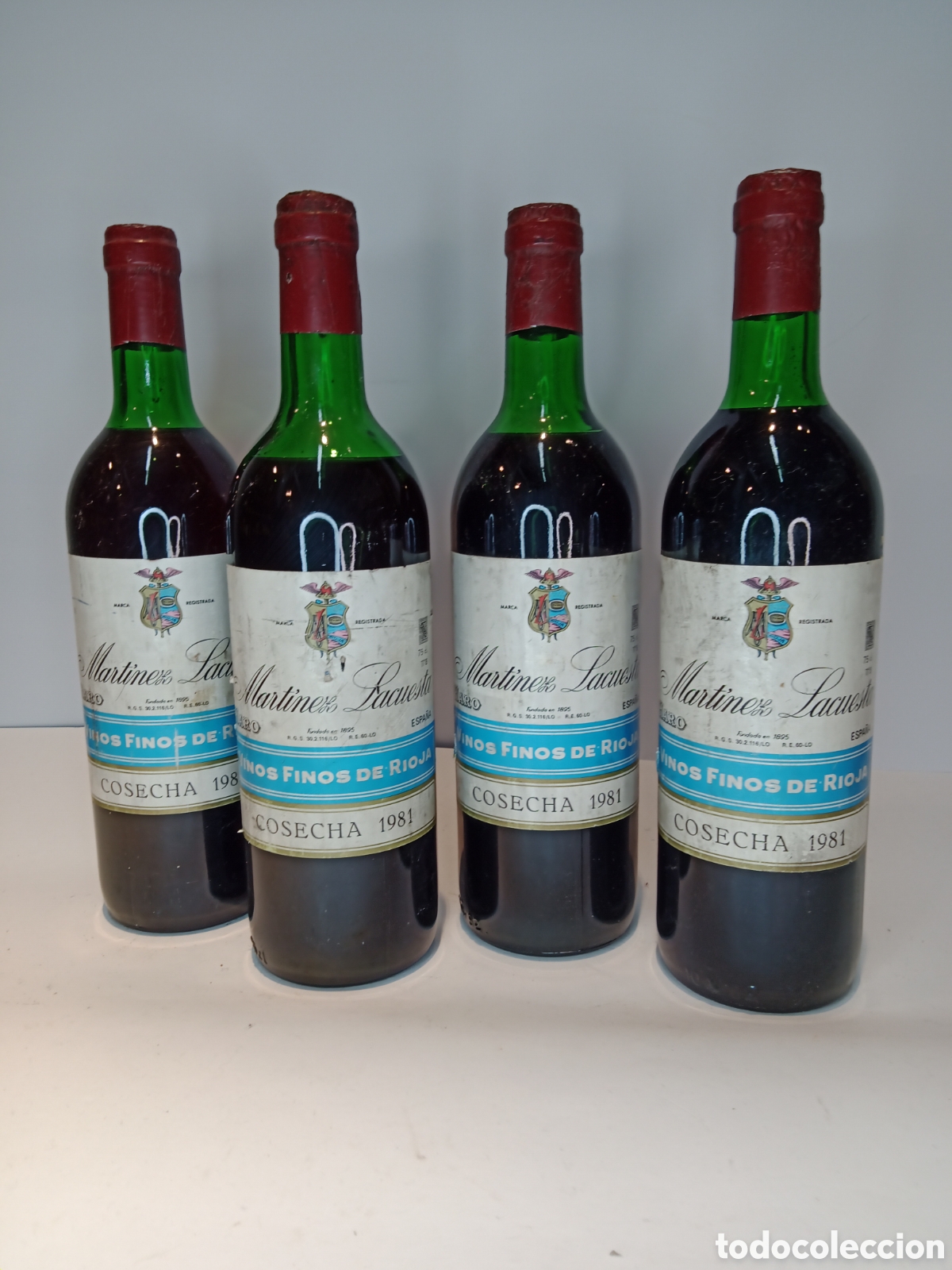 Coleccionismo de vinos y licores: Lote vino Rioja MART&Iacute;NEZ LACUESTA 1981