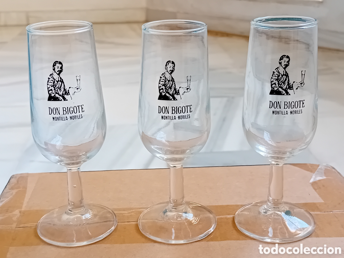 Coleccionismo de vinos y licores: LOTE DE TRES COPAS CATAVINOS DON BIGOTE MONTILLA MORILES. &Uacute;NICO EN TODOCOLECCION