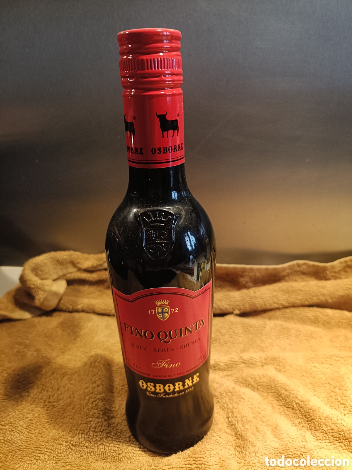Coleccionismo de vinos y licores: Botella fino quinta Osborne
