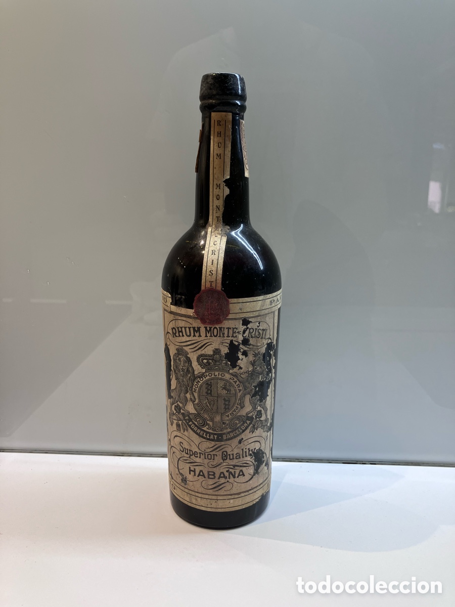 Coleccionismo de vinos y licores: Antigua botella de Rhum Monte cristi Habana