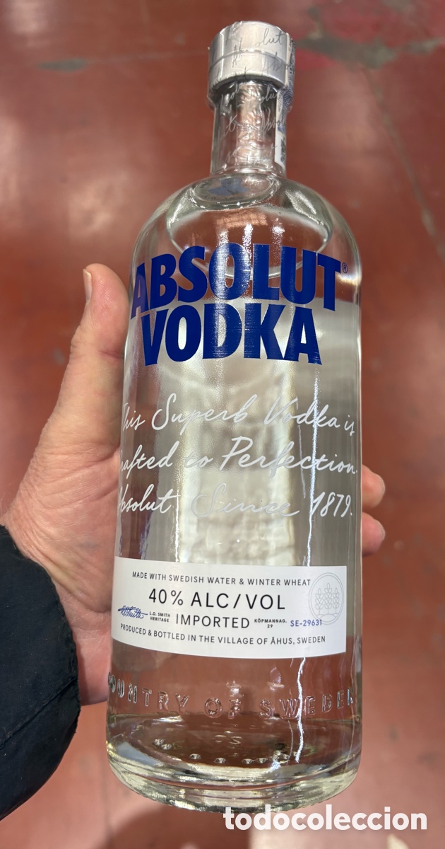 Coleccionismo de vinos y licores: Vodka Absolute 1 litro