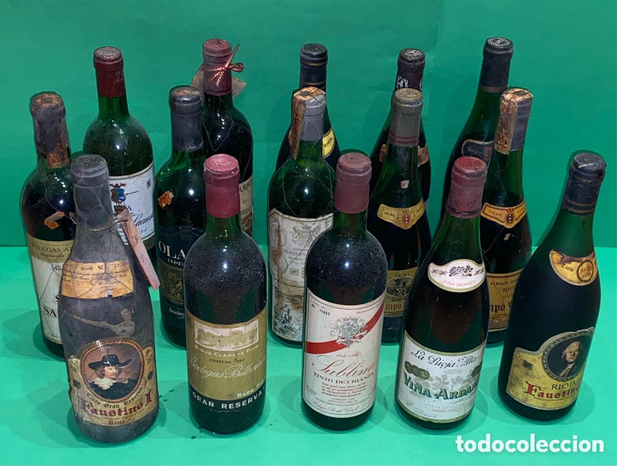 Coleccionismo de vinos y licores: Lote botellas de vino de colecci&oacute;n (Faustino, Marqu&eacute;s de Riscal, Torres, Campo Viejo, Vi&ntilde;a Ardanza)