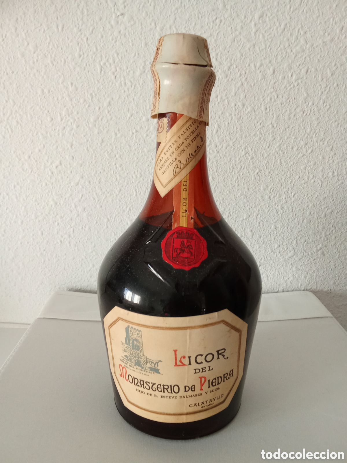 Coleccionismo de vinos y licores: LICOR MONASTERIO DE PIEDRA , CALATAYUD,Hijo de Ramon Esteve y sucesores, precintada