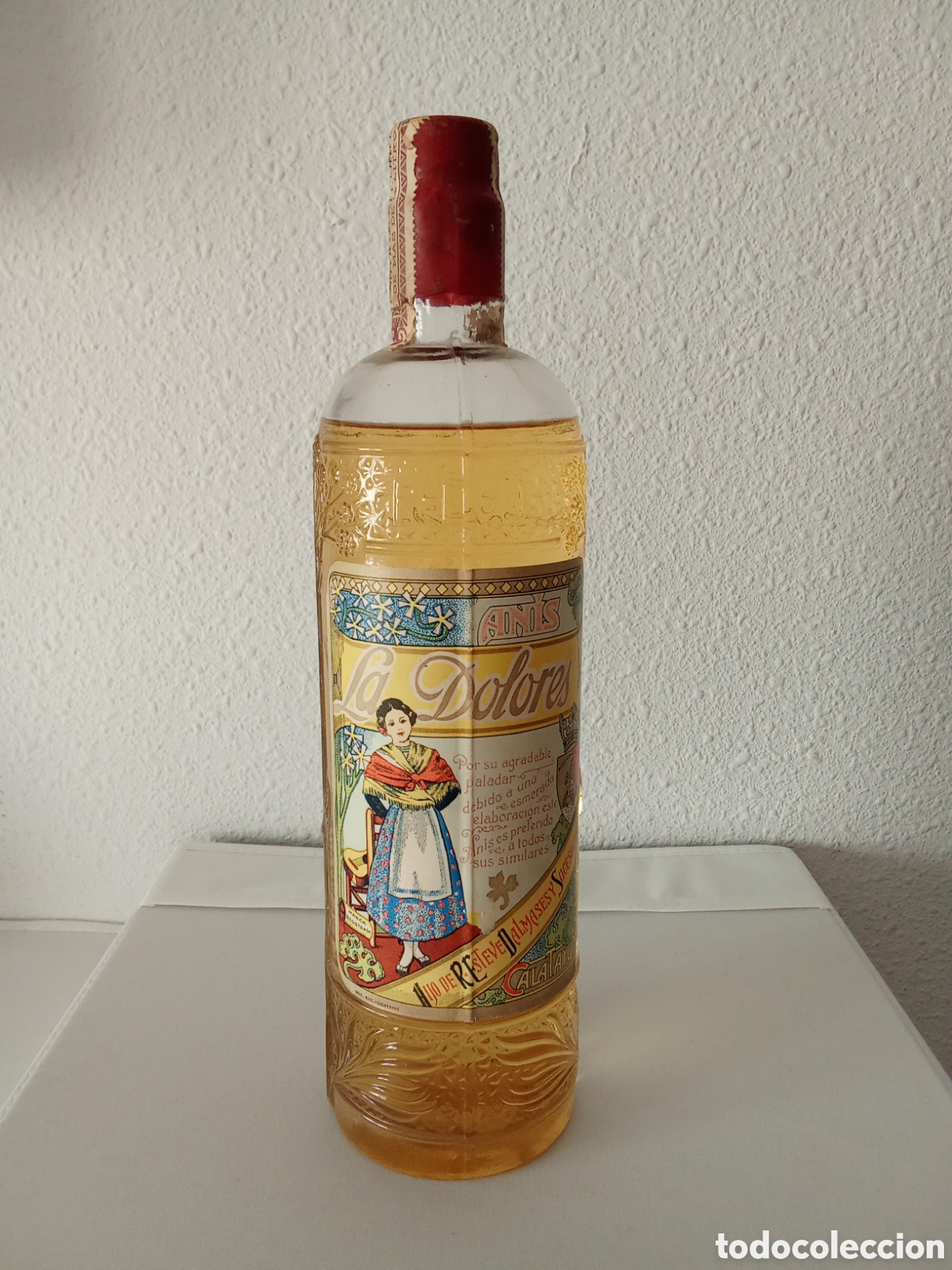 Coleccionismo de vinos y licores: ANIS LA DOLORES , CALATAYUD,Hijo de Ramon Esteve y sucesores , precintada