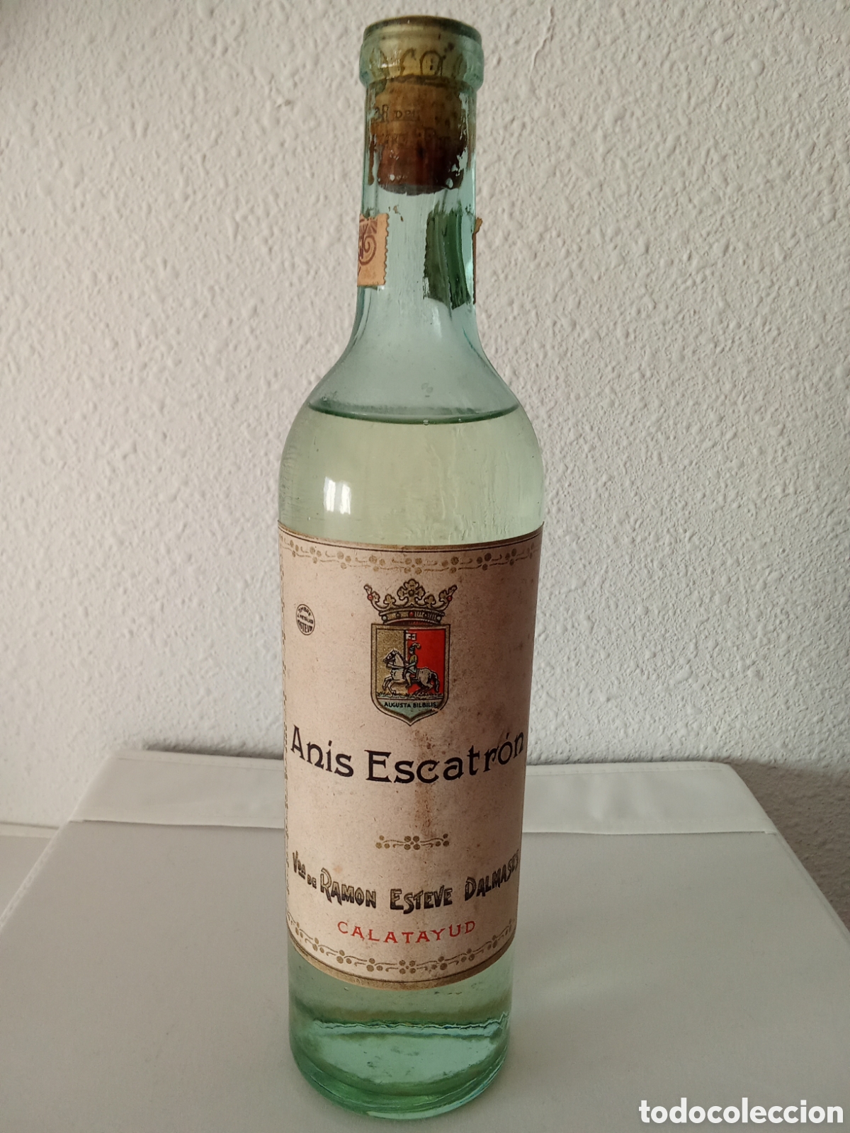 Coleccionismo de vinos y licores: ANIS ESCATRON ,CALATAYUD , Vd&ordf; de RAMON ESTEVE DALMASES