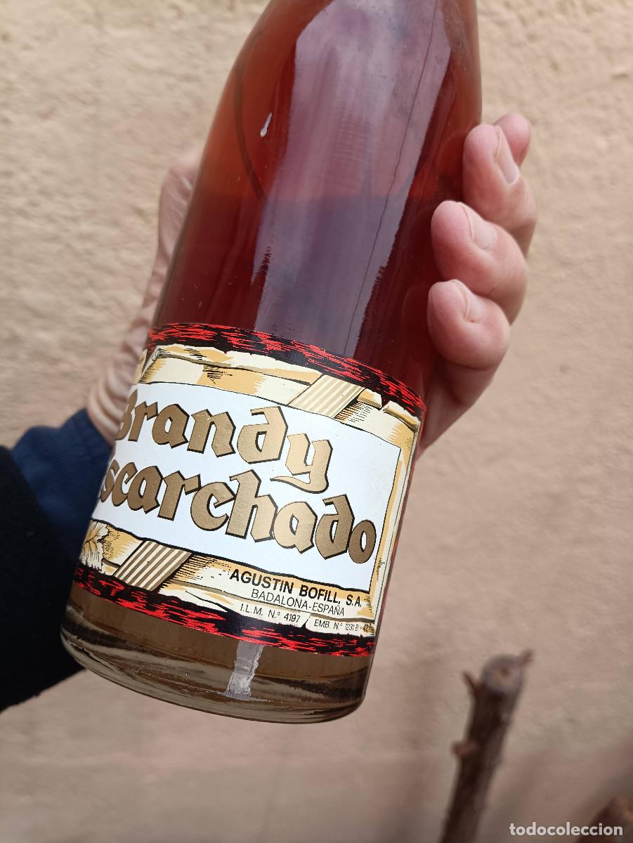 Coleccionismo de vinos y licores: Botella de Brandy escarchado. Agustin Bofill S.A. Badalona