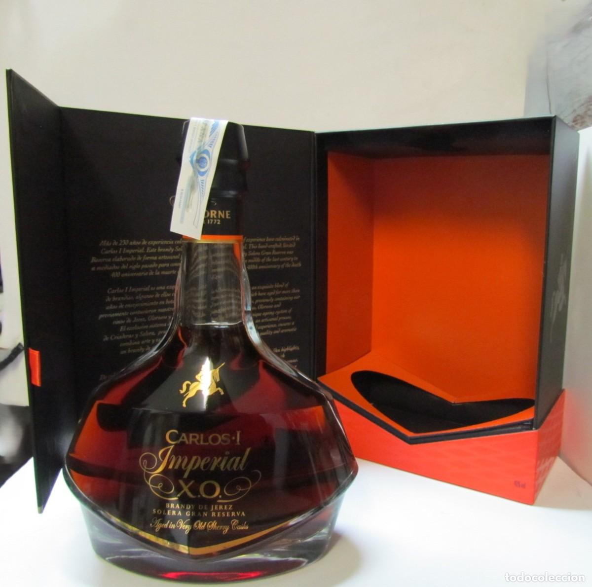 Coleccionismo de vinos y licores: 1 x Brandy Carlos I, Solera Gran Reserva