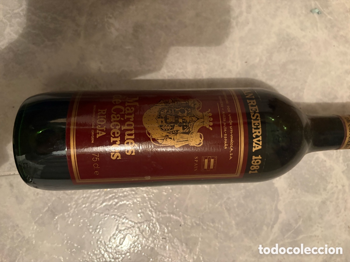 Coleccionismo de vinos y licores: Marqu&eacute;s de C&aacute;ceres Gran Reserva 1981 - Foto 1