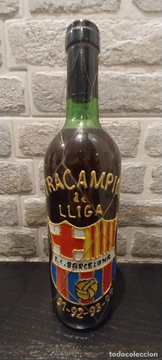 Coleccionismo de vinos y licores: Botella de vino Bar&ccedil;a Tetracampi&oacute; de Lliga 1991-1992-1993-1994