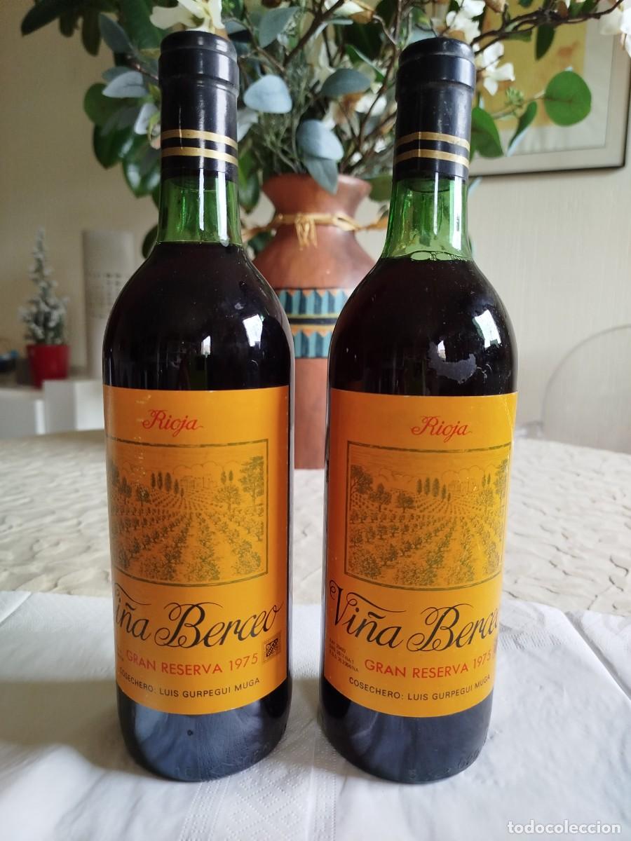 Coleccionismo de vinos y licores: Lote 2 botellas Vi&ntilde;a Berceo Gran Reserva 1975