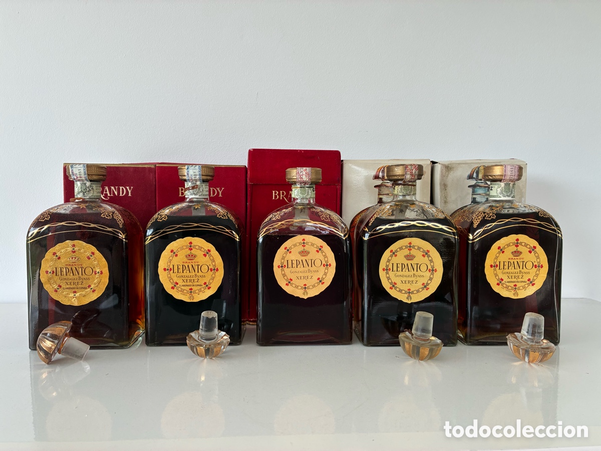 Coleccionismo de vinos y licores: 4 Botellas de Brandy Lepanto