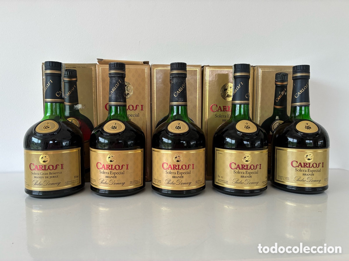 Coleccionismo de vinos y licores: 5 Botellas Carlos I Solera Especial