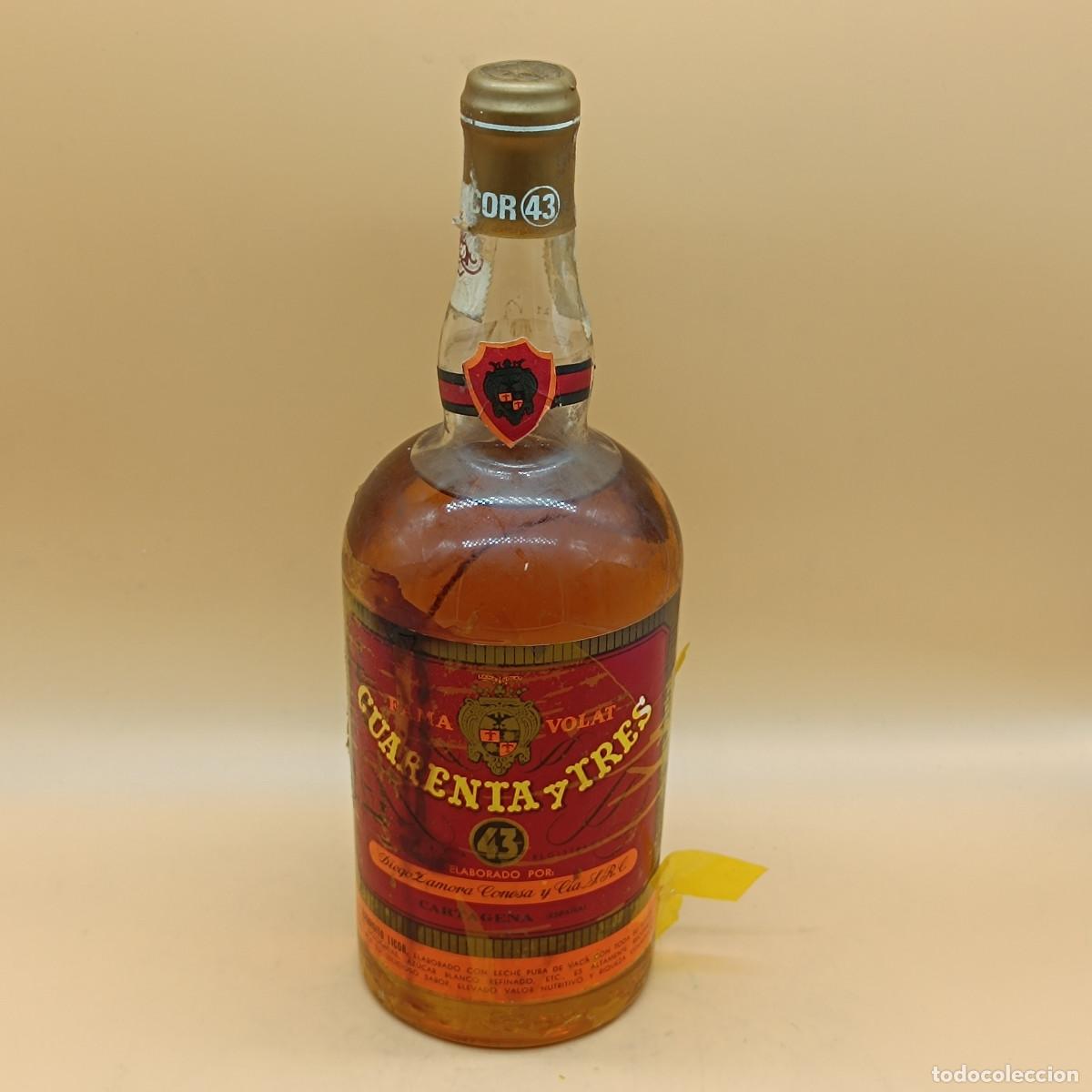 Coleccionismo de vinos y licores: BOTELLA LICOR 43 MUY ANTIGUA. CARTAGENA. SIN ABRIR.