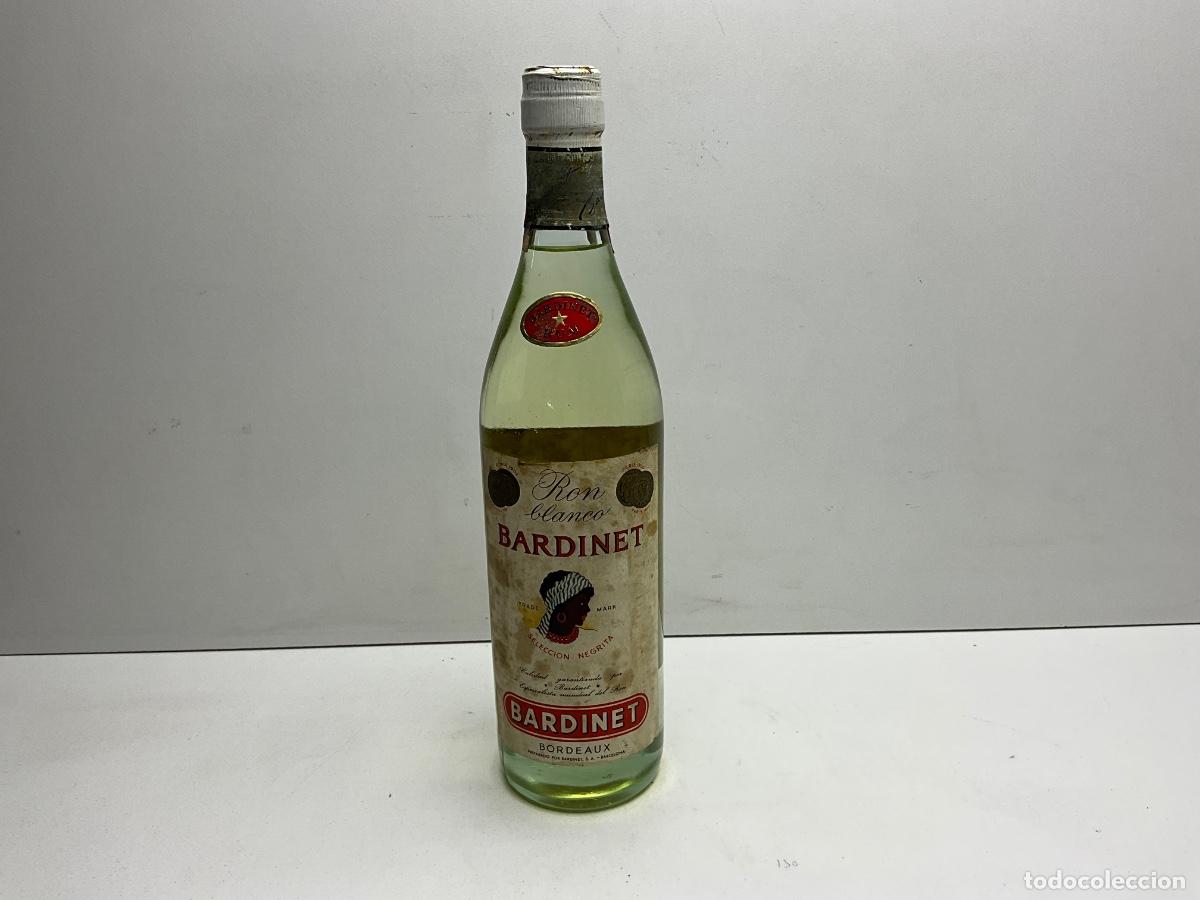 Coleccionismo de vinos y licores: BOTELLA DE RON BLANCO BARDINET BORDEAUX - TAPON DE CORCHO - PRECINTO DE 4 PTAS - BOTELLAS DE 70 cl