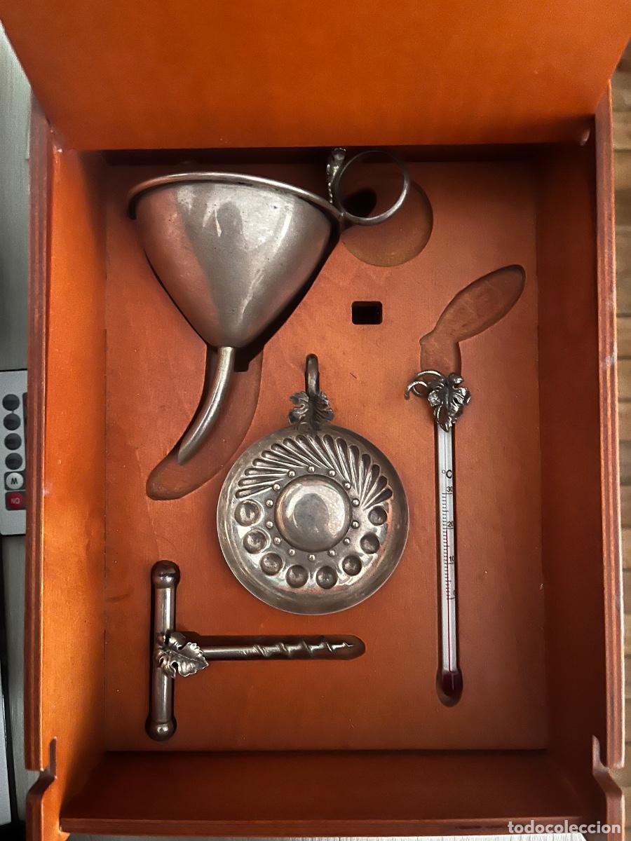 Coleccionismo de vinos y licores: Set Degustaci&oacute;n de Vino Plata Cristina Sterling