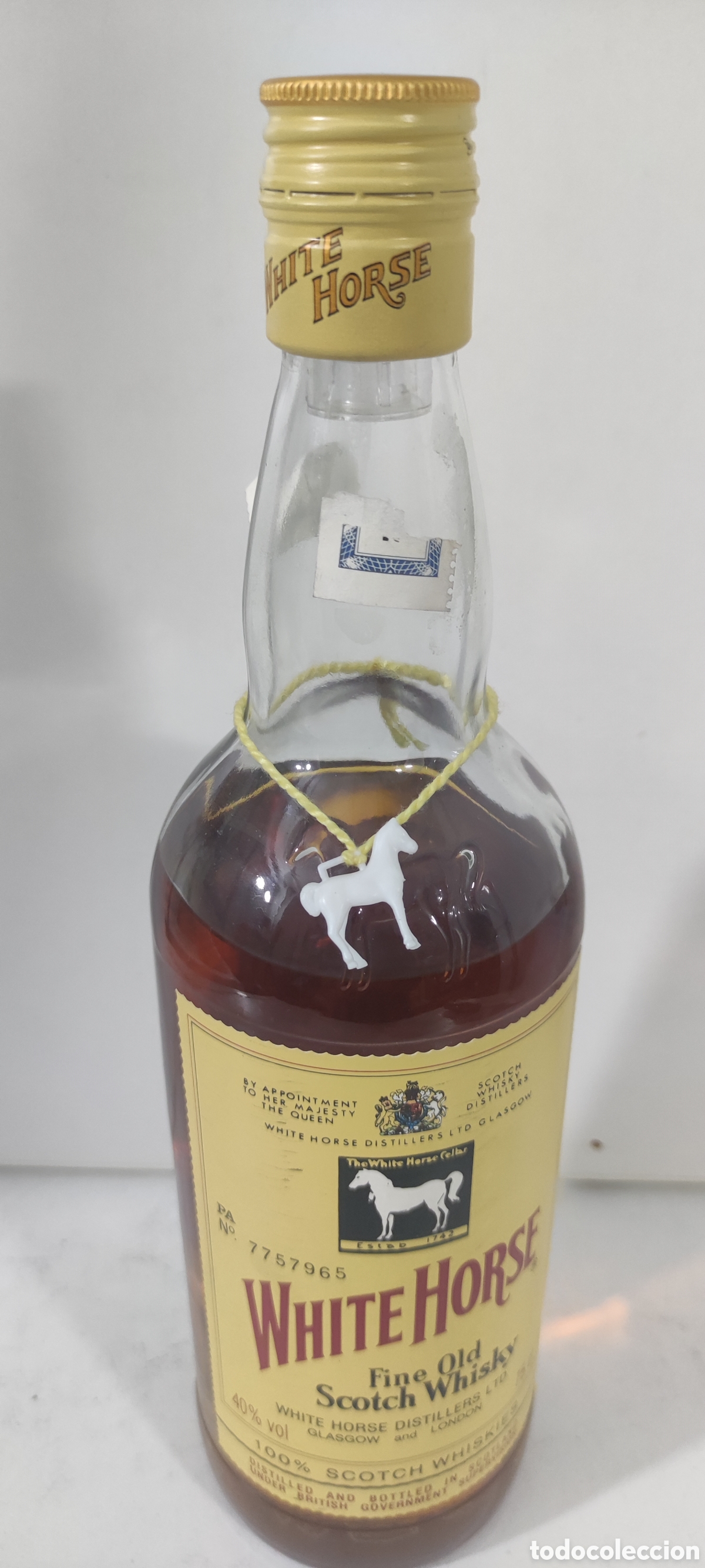 Coleccionismo de vinos y licores: Whisky Escoc&eacute;s White Horse Vintage - Con figura original
