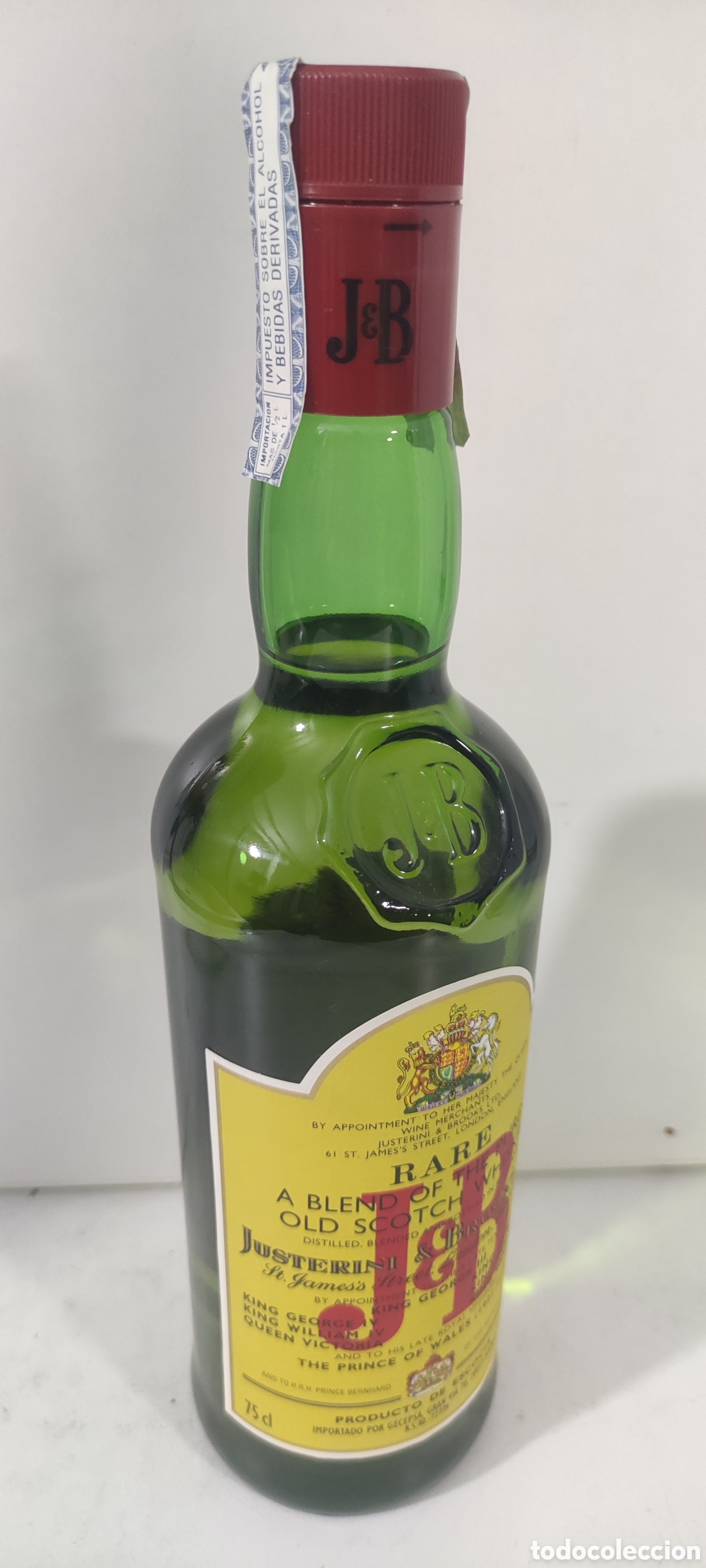 Coleccionismo de vinos y licores: ​Whisky J&B Rare Vintage - Botella 75 cl - Precinto Hacienda