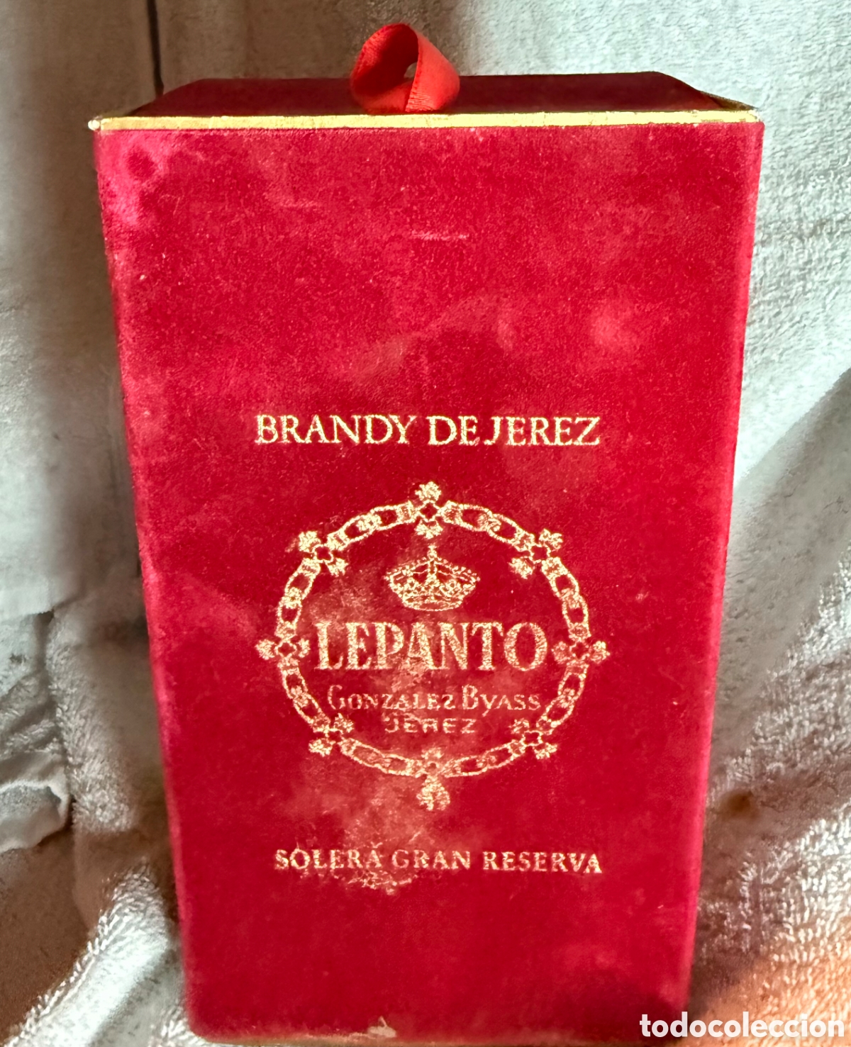 Coleccionismo de vinos y licores: Brandy lepanto solera gran reserva con caja y tapon decorativo