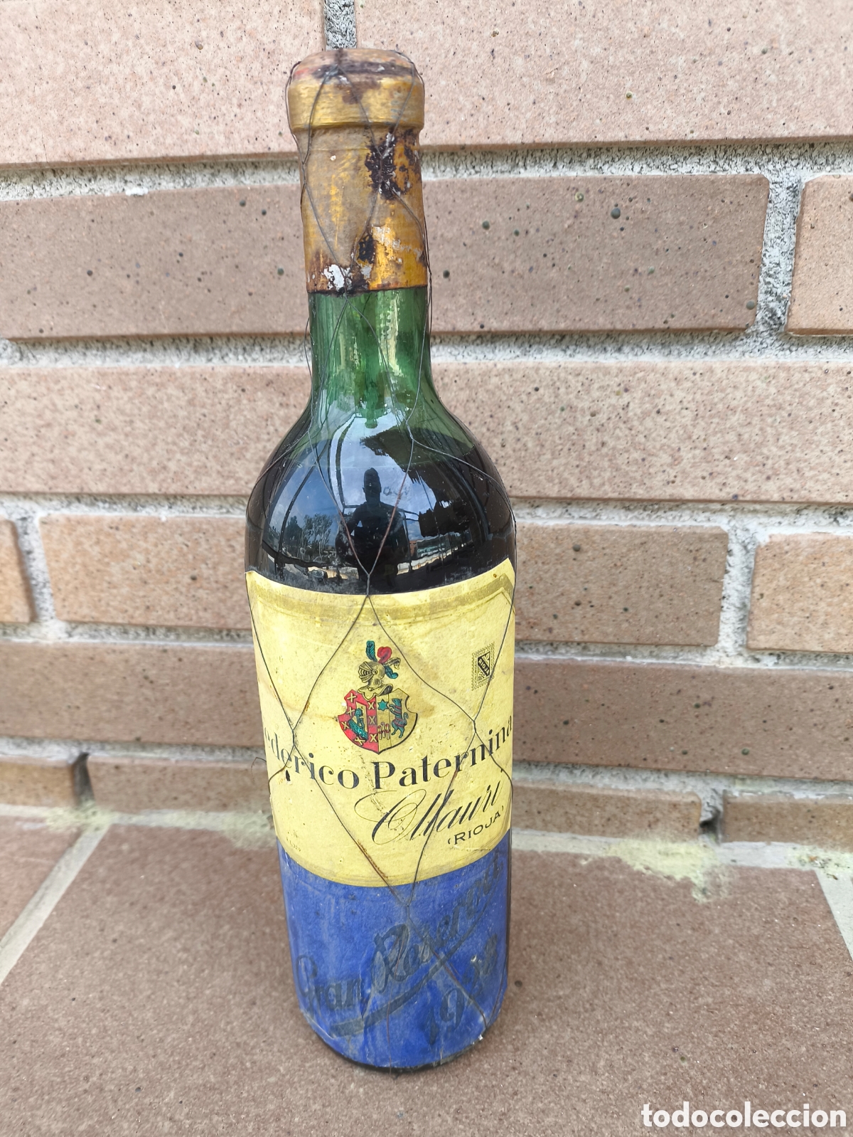Coleccionismo de vinos y licores: Botella vino Federico Paternina 1928