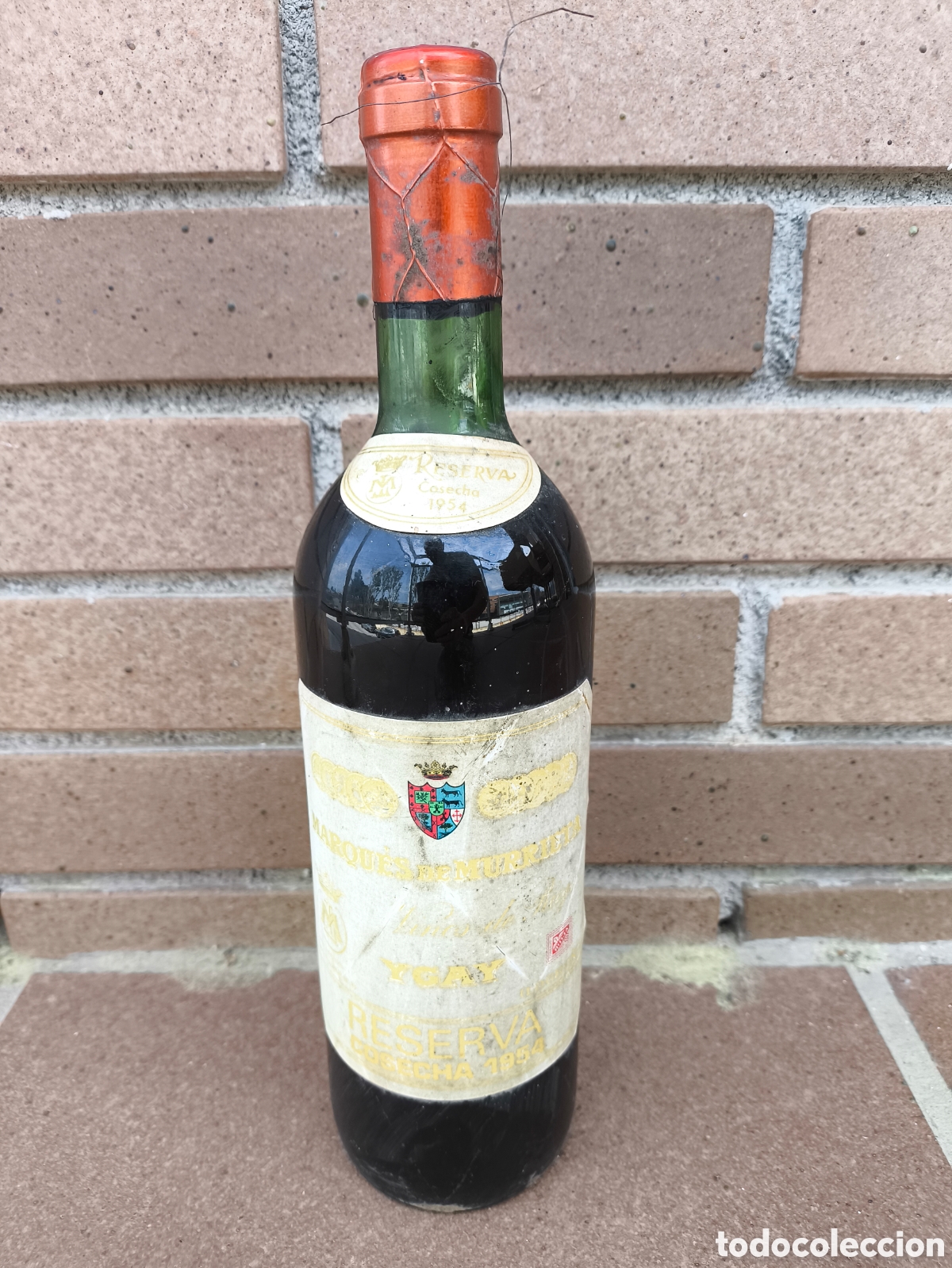 Coleccionismo de vinos y licores: Botella vino Marqu&eacute;s de Murrieta ygay 1954