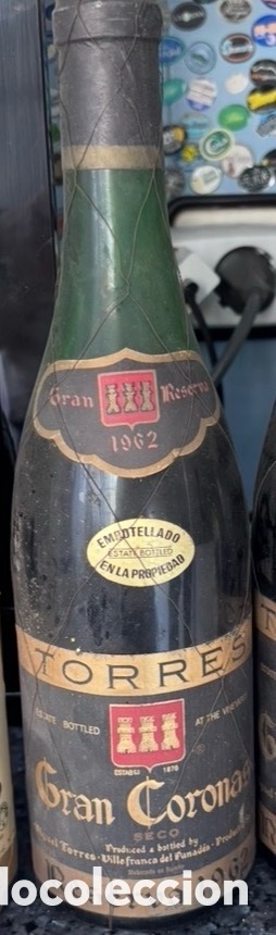 Coleccionismo de vinos y licores: Vino vintage Torres Gran Corona Reserva 1962