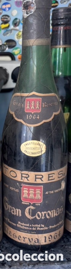 Coleccionismo de vinos y licores: Vino antiguo Gran Coronas Reserva 1964 &ndash; Bodegas Torres &ndash; Botella vintage